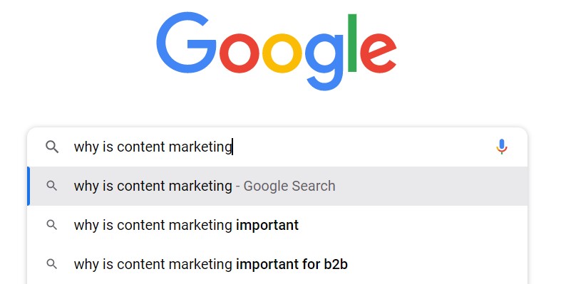 Content Marketing Google Search