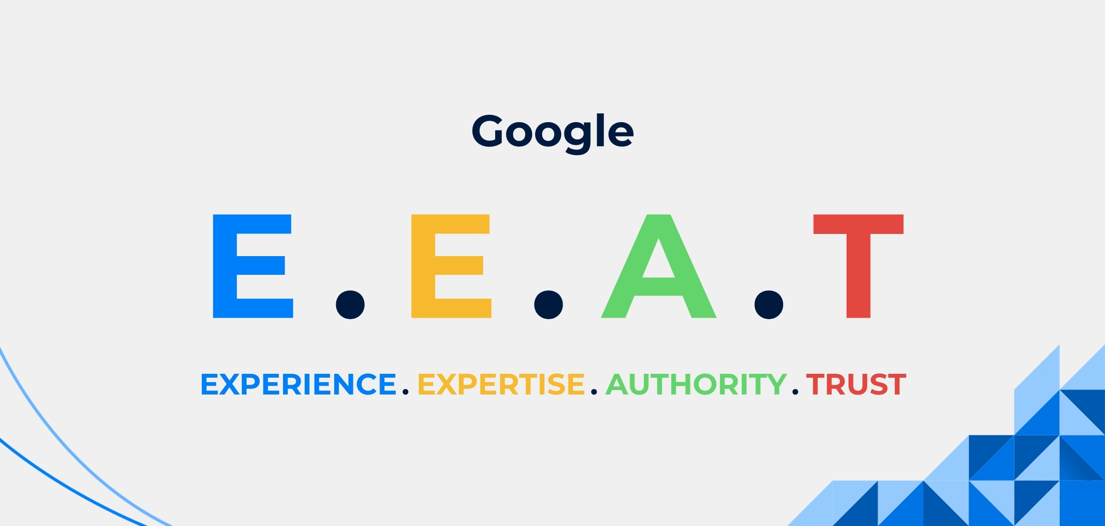 Google's E-E-A-T acronym graphic
